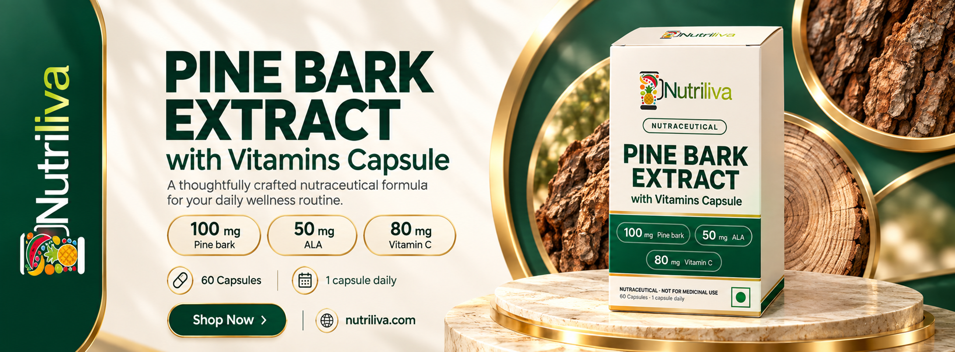 Pine Bark Extract 100 mg with Vitamins Capsule