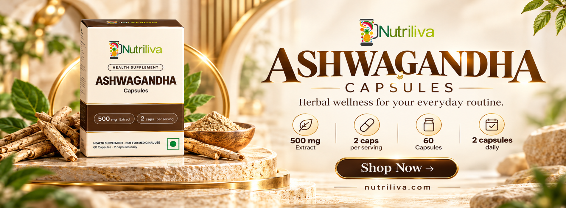 Ashwagandha Extract 500 mg Capsules